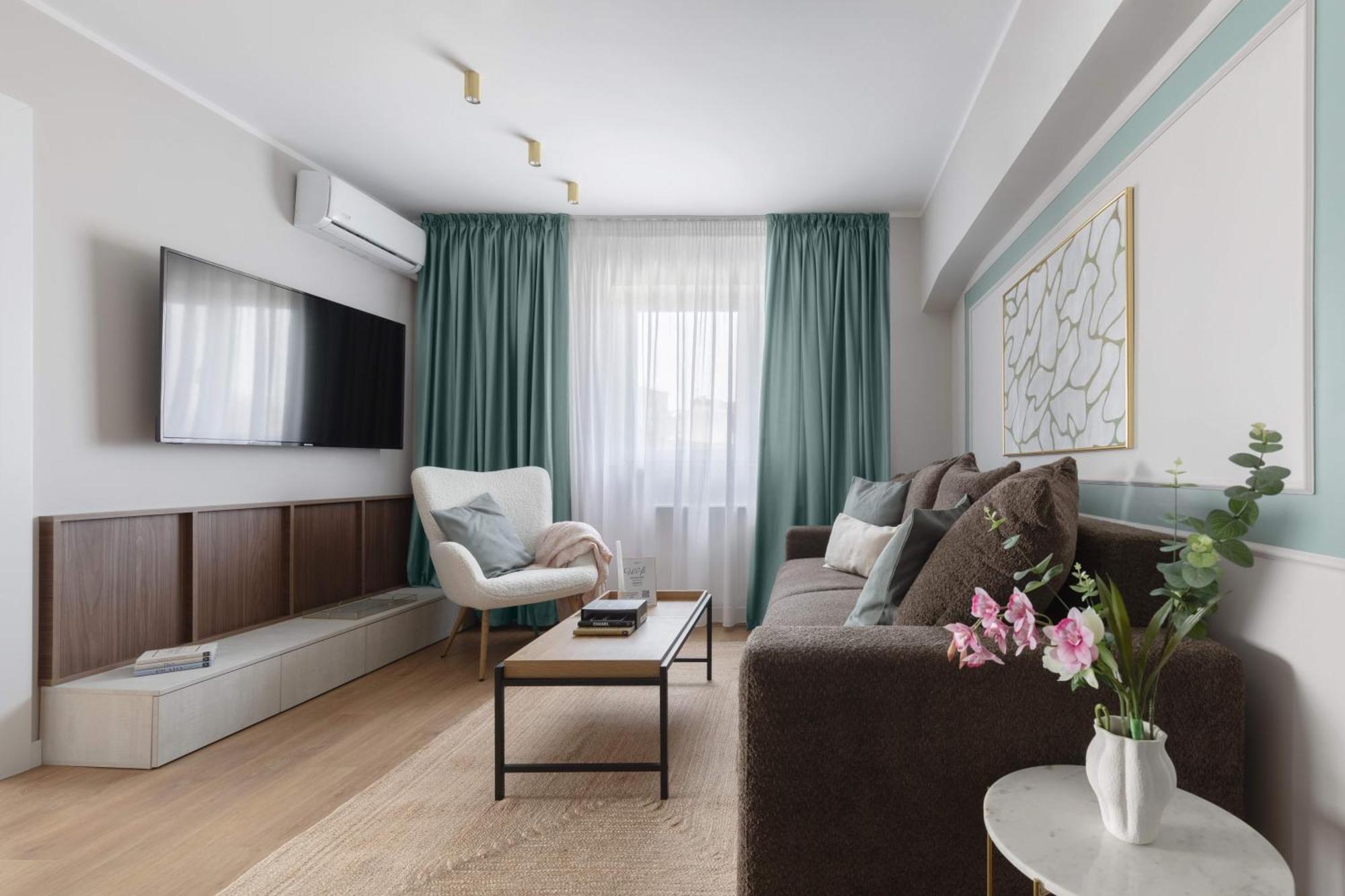 Holt - Sublime Minty Green 1Br On The Park Bukarest Kültér fotó